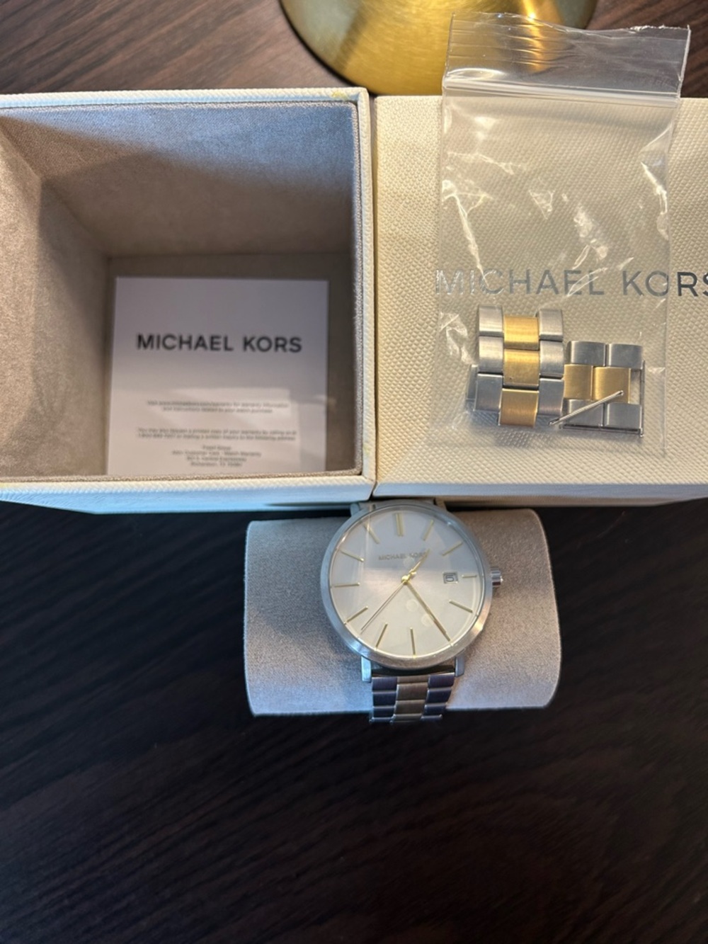 Michael Kors Two-Tone Gold and Silver Bracelet Watch - Picture 5 of 5